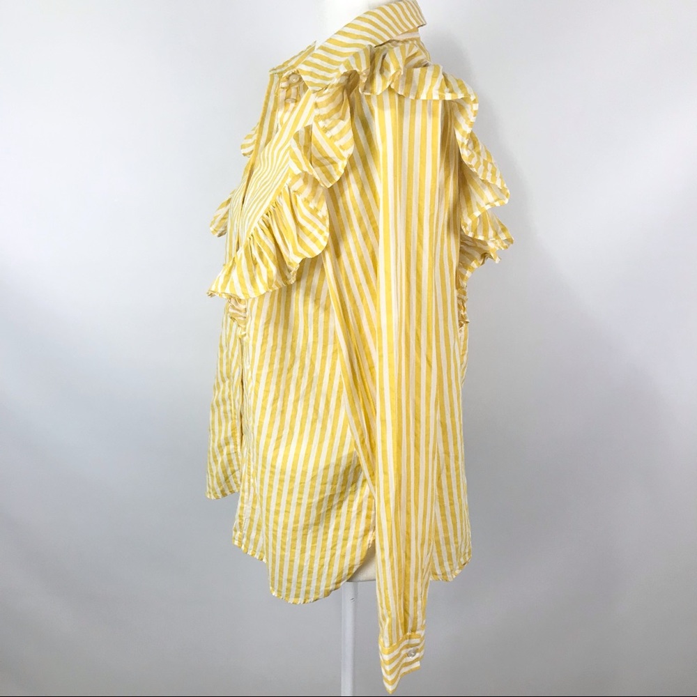 Noisy May (ASOS) Striped Ruffle Shirt - Picture 4 of 7